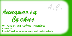 annamaria czekus business card