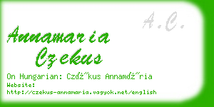annamaria czekus business card